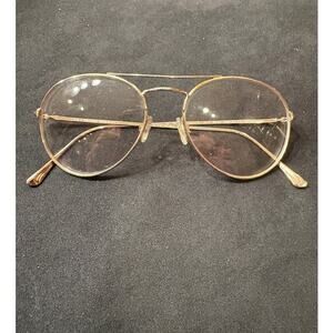 Tom Ford Gold Metal Round Aviator Prescription Glasses TF55 28E 55 17 Used
